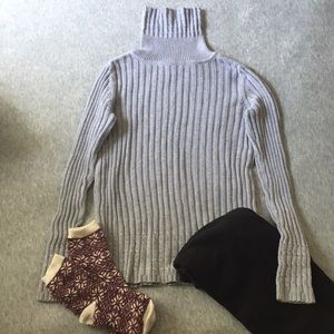 Grey Turtleneck Sweater Liz Claiborne